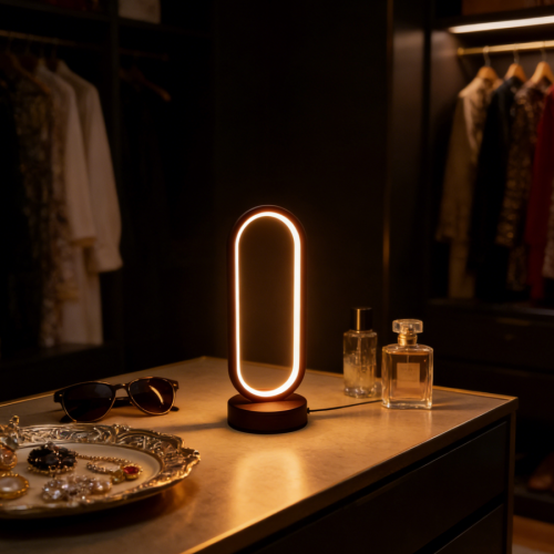 Image de Lampe de Table LED Design Noir & Blanc - USB & Gradation