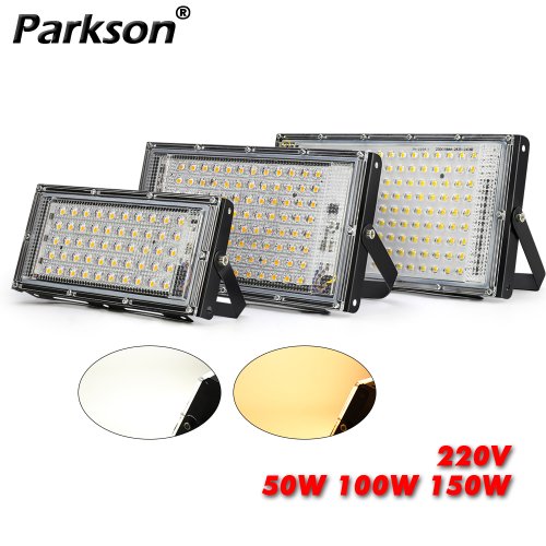 Afbeelding van LED Schijnwerper voor Buitenverlichting - 50W, 100W en 150W, AC 220V, Waterdichte Spotlamp voor Tuin, Gevel en Straatverlichting