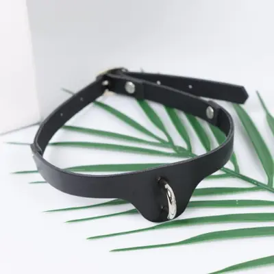 Image de Collier Ceinture Punk Gothique en Cuir PU