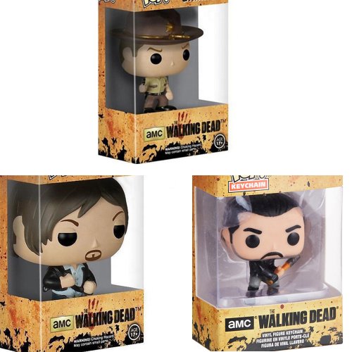 Immagine di Action Figure Collezione The Walking Dead: Rick Grimes, Negan, Daryl Dixon e Portachiavi in Miniatura – Figura da Collezione per Appassionati di Serie TV