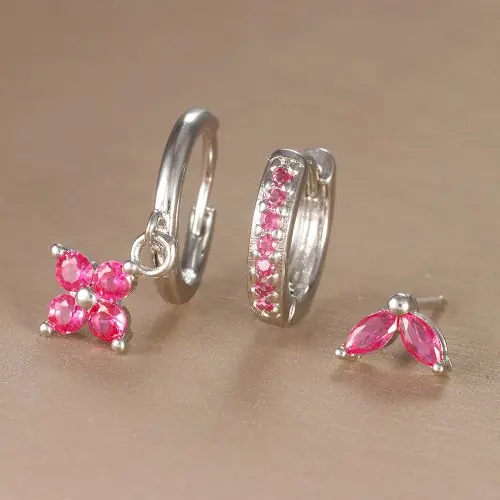 Argent-rose-rouge-3pcs