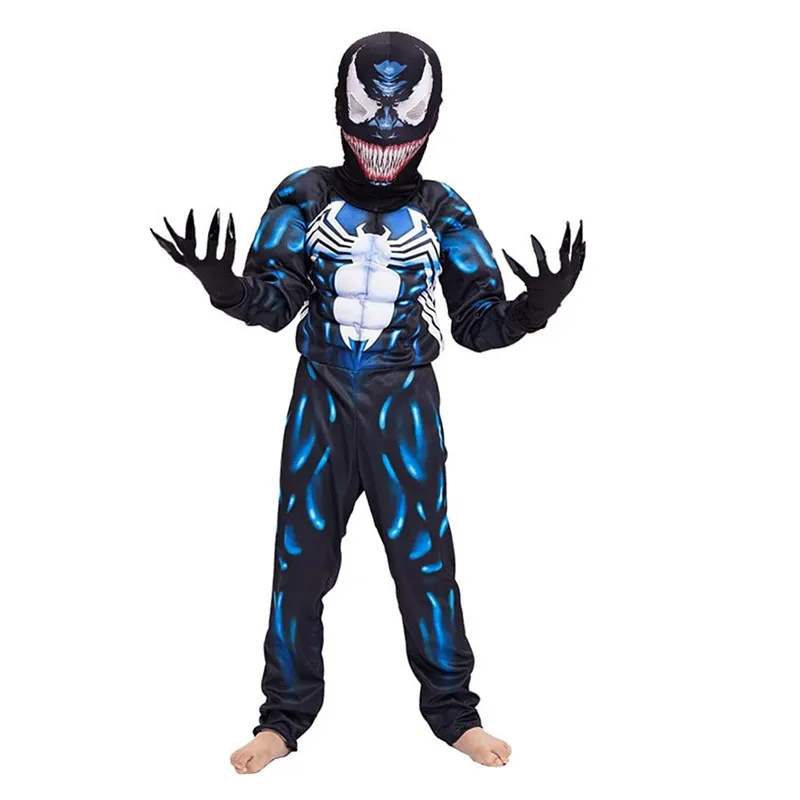 Immagine di Costume da Ragno Nero per Bambini - Tutina 3D in Spandex Unisex per Halloween e Cosplay di Supereroi