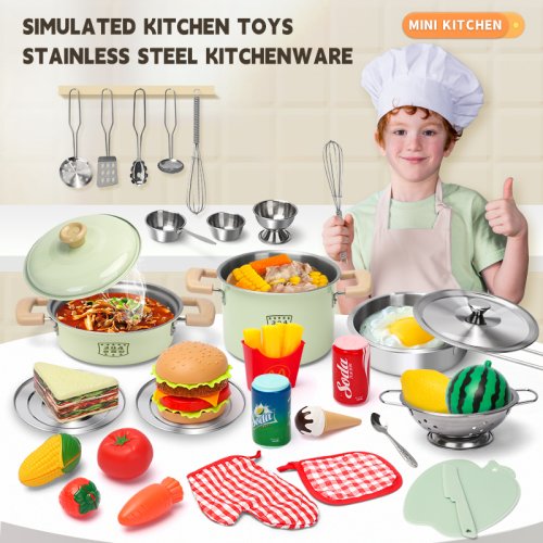 Imagen de Juego de Cocina Mini para Niños - Divertido Kit de Juguetes con Utensilios