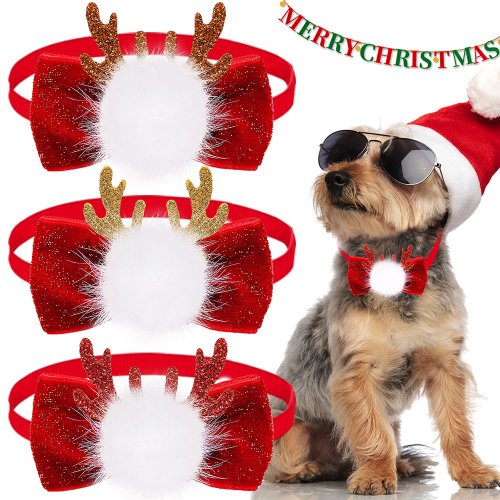 Immagine di Papillon Natalizi per Cani - 30 Pezzi Rosso Carino