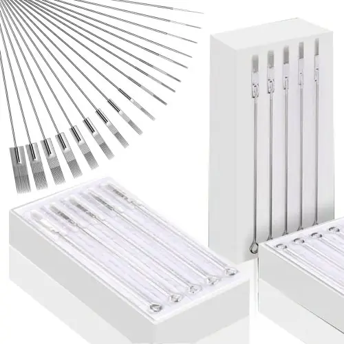 Image de Aiguilles de Tatouage Stériles - Kit Complet pour Permanent Makeup