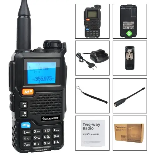 Image de Talkie-Walkie Quansheng UV-5R Plus - 50 Canaux, 600MHz, FM & NOAA