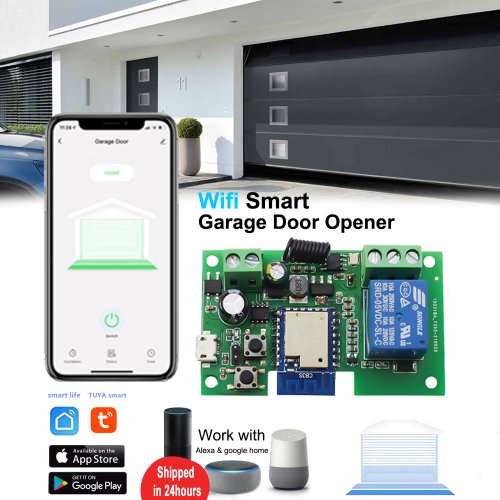 Afbeelding van Slimme Garagepoortopener met WiFi & Alexa/Google Home