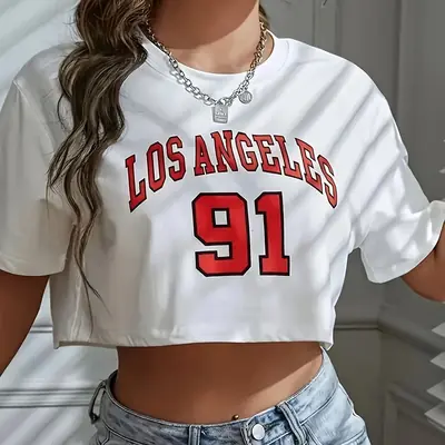 Image de T-Shirt Femme Brooklyn LA - Style Urbain & Décontracté