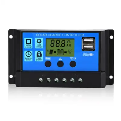 Image de Contrôleur Solaire 60A PWM 12V/24V avec Écran LCD et USB