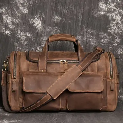 Image de Sacoche Homme Cuir Rétro - Grande Capacité & Style Unique