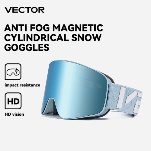 Image of Premium Double-Layer Anti-Fog Magnetic Ski Goggles with UV400 Protection for Men and Women – Cylindrical Lens Design for Snowboarding and Skiing