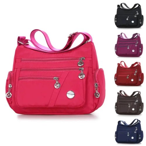 Afbeelding van Waterdichte Crossbody Tas voor Dames - Lichte Nylon Messenger Bag met RFID Bescherming en Casual Design