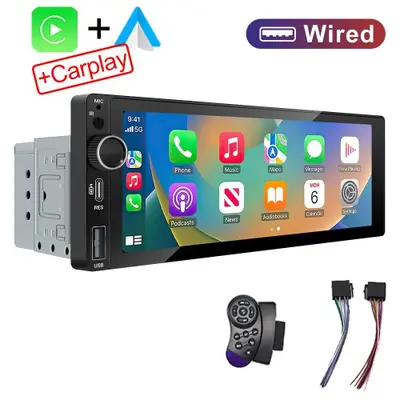 Image de Autoradio 6.9" CarPlay & Android Auto - Bluetooth, USB, DVD