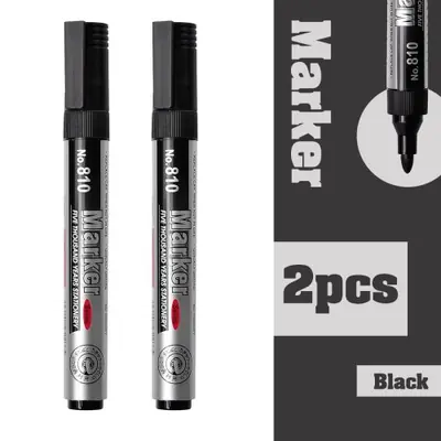 Image de Marqueur Permanent Noir 2.0mm - Étanche & Rapide