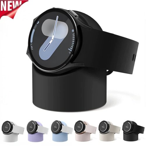 Image of Premium Silicone Charging Stand for Samsung Galaxy Watch 8, 7, 6, 5, 4 (40mm, 44mm), Watch 5 Pro (45mm), Watch 6 Classic (46mm), and Watch Ultra (47mm) – Secure & Protective Storage Dock