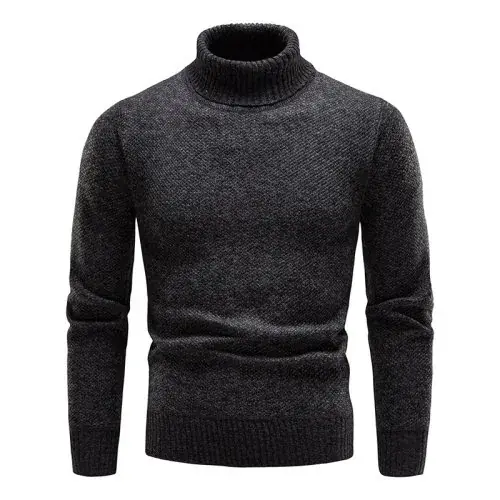Image de Pull Homme Col Roulé Tricoté - Mode Hiver 2023