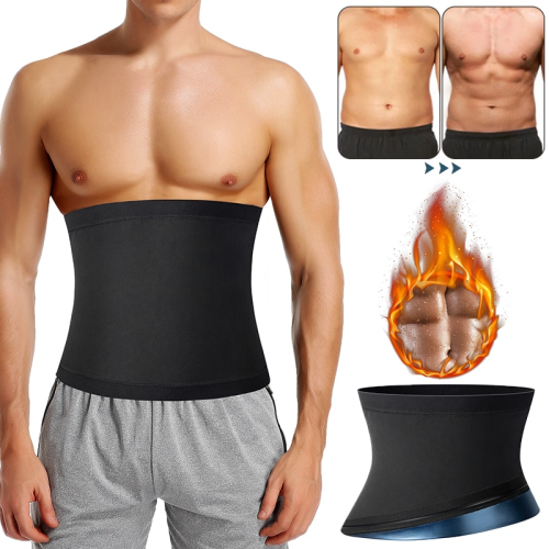 Afbeelding van Mannen Buik Reducer Sauna Body Shaper Fitness Zweet Trimmer Riem Taille Trainer Buik Afslanken Shapewear Taille Trainer Corset