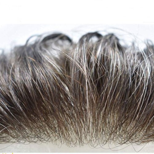 Immagine di Parrucca Uomo Ultra Naturale con Pelle Sottile 0,02 mm - 100% Capelli Umani, Densità 80%, Non Rilevabile, Colore Marrone, Nero, Grigio, 520 Capelli