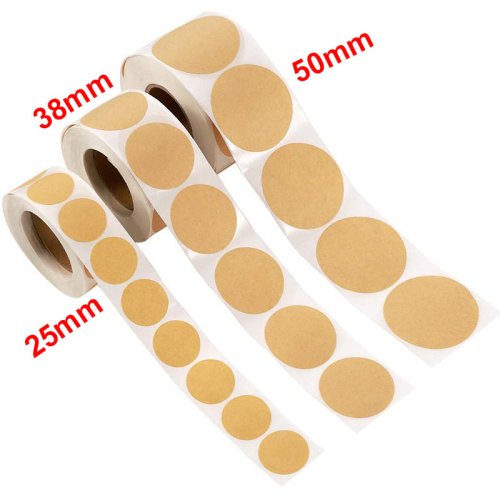 Image of Eco-Friendly Round Kraft Paper Stickers – 500pcs Blank Labels for DIY Gift Tags, Envelope Sealing, and Handmade Stationery Projects