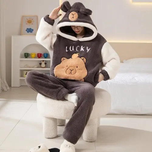 Image de Pyjama Homme Hiver Polaire Chauffant - Dessin Animé Cypabara
