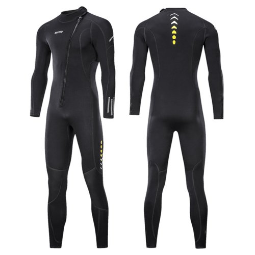 Immagine di Muta da Uomo in Neoprene 3mm per Surf, Immersione Subacquea, Pesca e Kitesurf – Attrezzatura Completa per Sport Acquatici