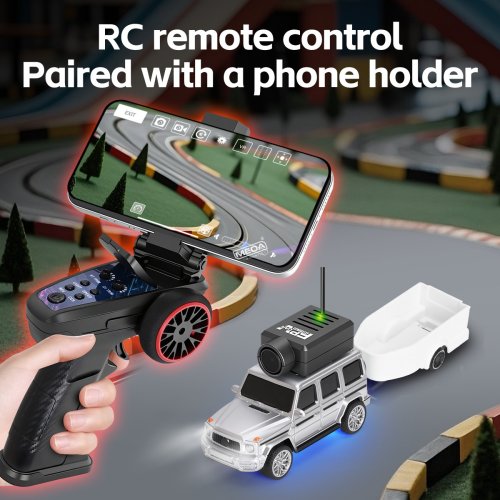 Imagen de Coche RC Mini WLtoys 6405/6406 con Cámara HD FPV, Control Remoto 2.4 GHz y Giroscopio para Carreras de Alta Velocidad