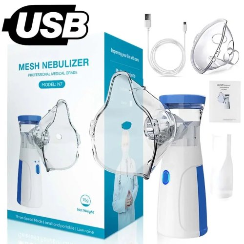 Afbeelding van Draagbare Inhaleren Vernevelaar Mini Handheld Mesh Verstuiver Stille Inalador Usb Autoclean Nebulizador Volwassen Automizer DropShipping