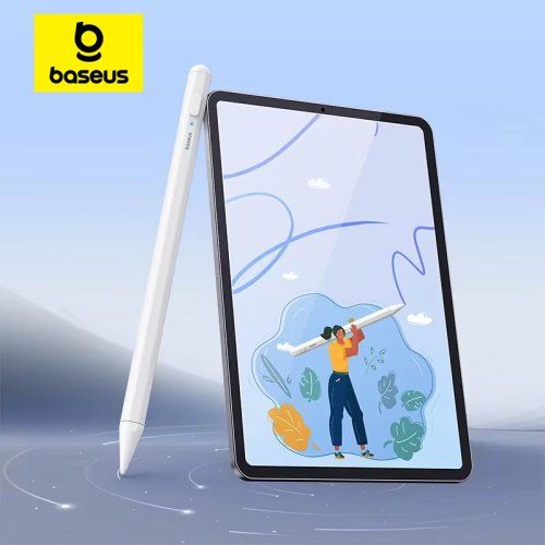 Immagine di Stilo Baseus Lite con LED per Apple Pencil, Design Magnetico con Rilevamento della Palma, Penna Touch per Tablet e iPad Pro 2018-2023