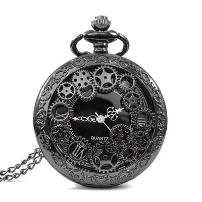 Image de Montre de Poche Steampunk en Cuivre - Collier Pendentif Vintage