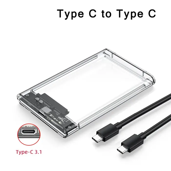 Image de Boîtier SSD 2.5'' USB-C 3.0 - Ultra Rapide & Compatible UASP