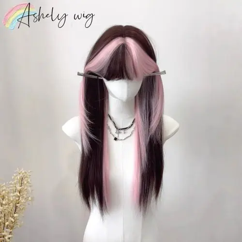 Image de Perruque Lolita Rose Marron Ombré - Style Mignon & Prêt à Porter