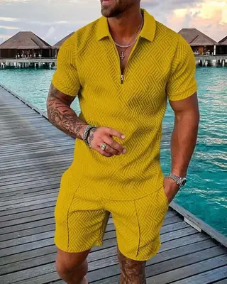 Image de Tenue Streetwear Homme 3D - Polo + Short Décontracté