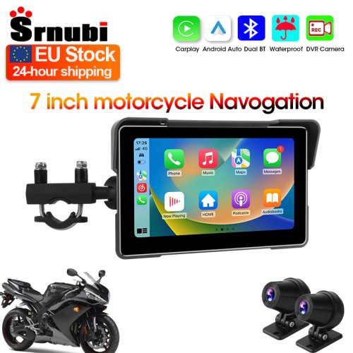 Afbeelding van Waterdichte Motorfiets GPS met 7-inch Scherm & Draadloze CarPlay