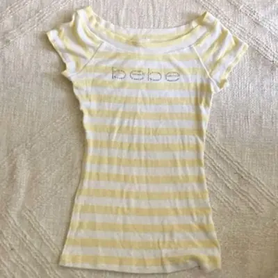 Image de T-Shirt Rose Y2K à Rayures Japonaises - Style Faux Deux Pièces