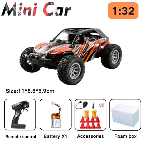 Imagen de S801 S802 S803 S638 S658 1:32 Mini coche RC con luz LED 4CH alta velocidad recargable todoterreno vehículo modelo juguetes para niños regalo