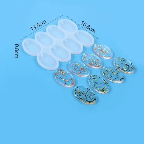 8pcs oval