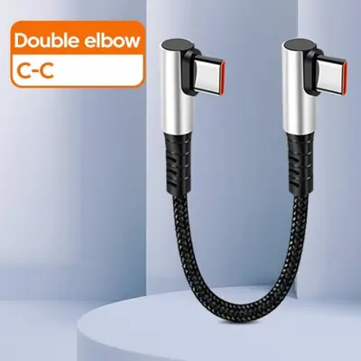 Image de Câble USB-C 90° Rapide 6A - Charge & Données