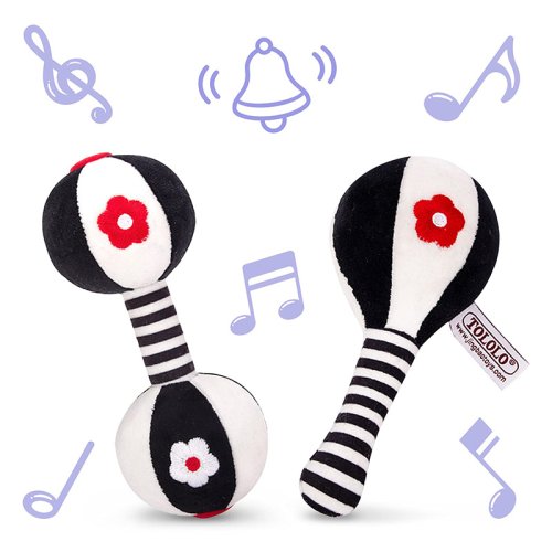 Imagen de Juego de Sonajeros Suaves para Bebés con Mancuernas - Juguetes Educativos para Recién Nacidos y Niños de 0 a 12 Meses, Ideal para Asiento de Coche y Regalos para Pequeños