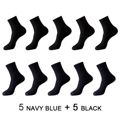 Image de Chaussettes Bambou Homme - Lot de 10 Paires Respirantes & Confortables