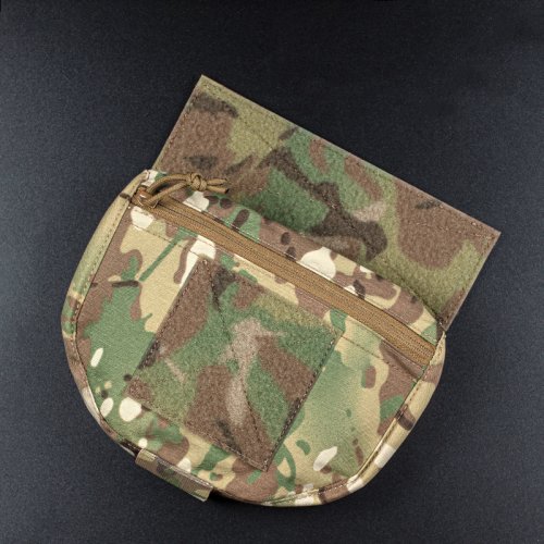Image of Tactical Chest Vest with Expandable Lower Belly Panel and Multiple MOLLE Pouches for Outdoor Hunting and Survival Missions