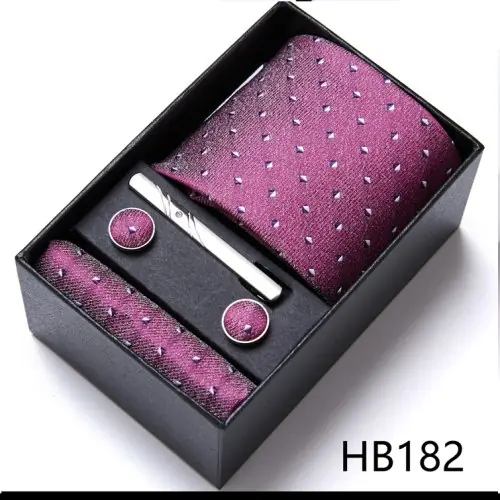 Image de Boutons de Manchette & Cravate Bleue à Rayures - Ensemble Élégant pour Hommes