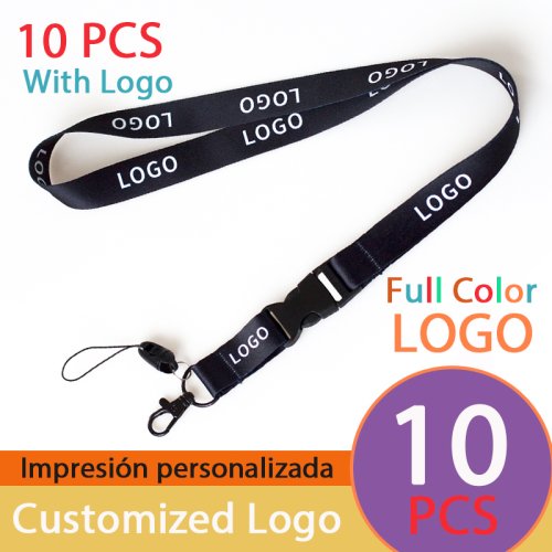 Image de Lanière Personnalisée avec Logo - Lot de 10