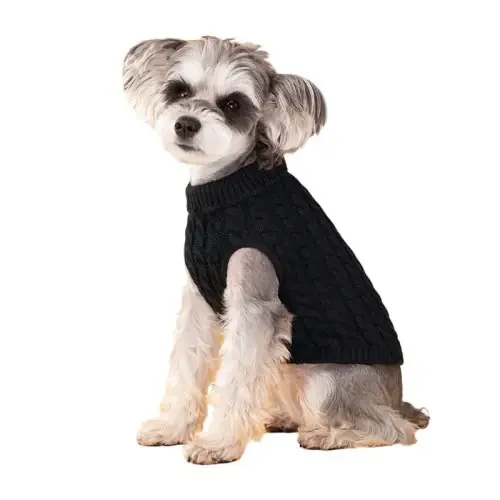 Image de Pulls chauds tricotés pour chiens et chats - Col roulé hiver