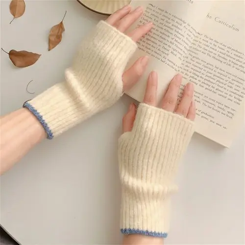 Image de Gants Hiver Chauds Demi-Doigts - Unisexe & Confortables