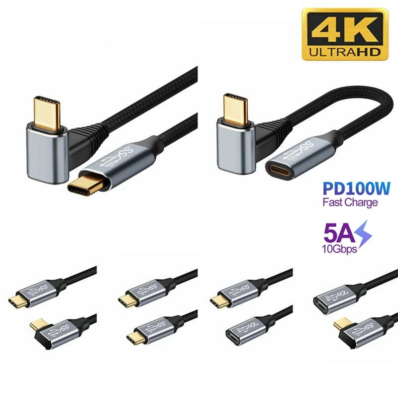 Afbeelding van 3M USB-C naar USB-C Kabel 3.1 Gen 2, 10Gbps, Thunderbolt 3, 4K 60Hz, PD 100W, 5A Snellaadkabel voor MacBook Pro, Steam Deck en Samsung Apparaten