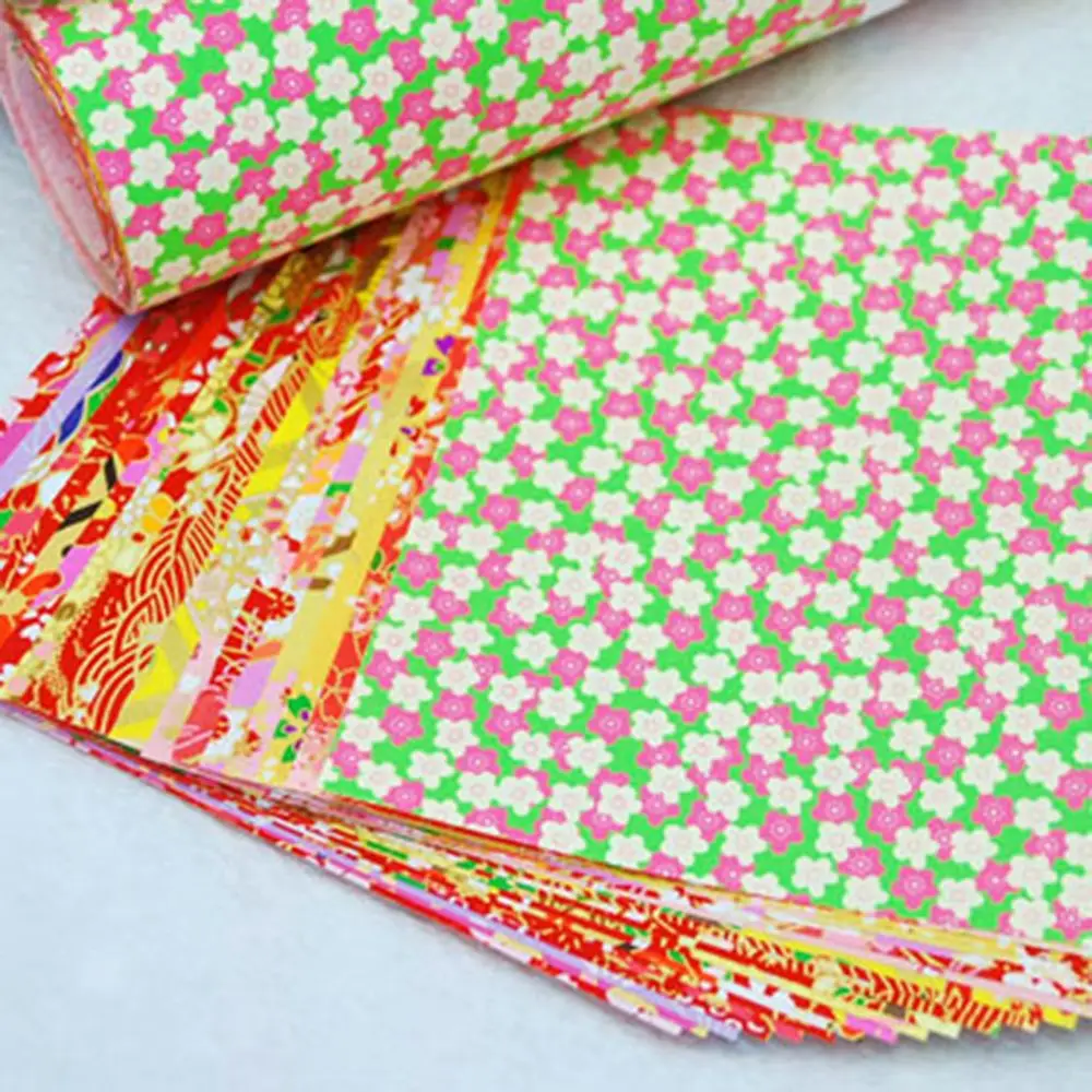 Zdjęcie 20 sztuk/opakowanie Japońskie złote linie Kwiat Papierowy Żuraw Dekoracyjny Materiał Ekologiczny DIY Origami dla Dzieci Papier do Scrapbookingu