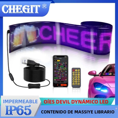 Afbeelding van Flexibele LED Matrix Panel – Programmeerbaar & Bluetooth Bestuurbare Nachtlamp