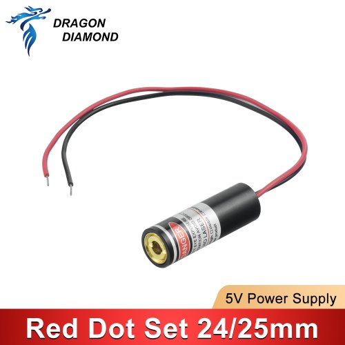 Afbeelding van DIY CO2 Laser Gravure Snijkop met Rode Dot Positioneringsmodule 5V 2A, 24mm/25mm Basis voor Precisie Laserbewerking