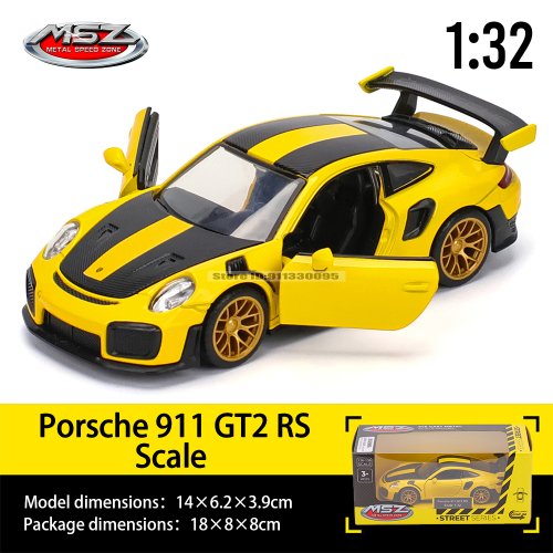 Afbeelding van MSZ 1:32 Porsche 911 GT3 RS Audi, BMW, Nissan auto schimmel spuitgieten decoratie serie speelgoed gereedschap cadeau Legering productie