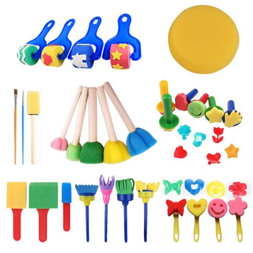 Image de Brosses Éponge Graffiti pour Enfants - Jouet Créatif et Éducatif